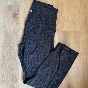 Lululemon Align 25” leopard patterned leggings size 8